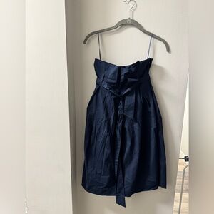 Elegant Navy Strapless Skirt